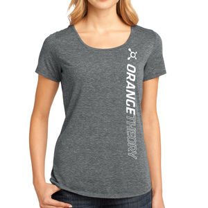 Orange Theory Tri Blend Lace tee Grey Heather
